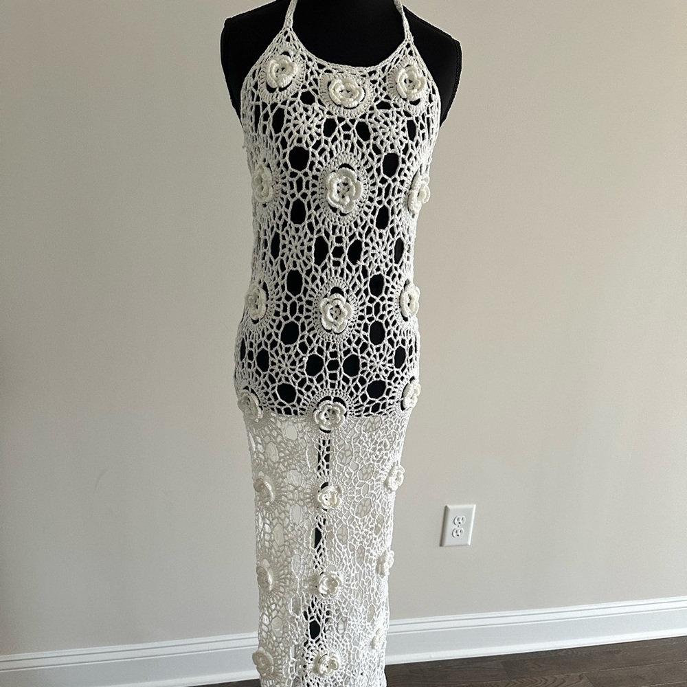 Fashion Nova White Halter Maxi Dress for Brides